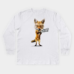 Mad Fox Lowpoly Kids Long Sleeve T-Shirt